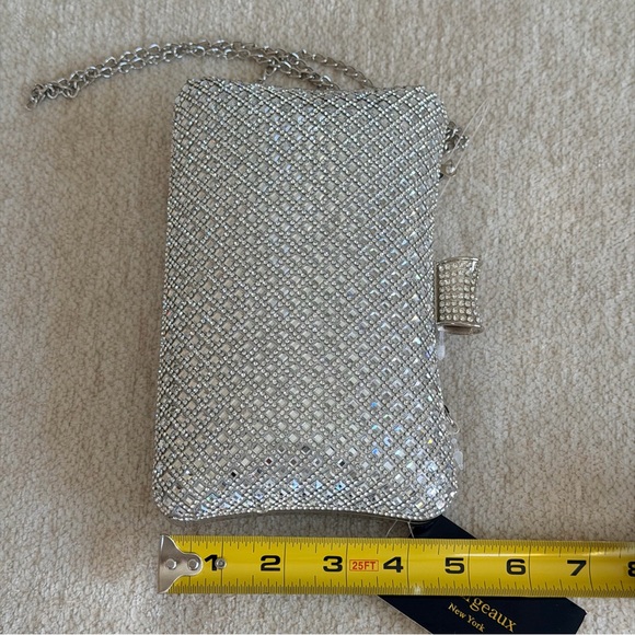 D'margeaux Dazzling Silver Evening Clutch Bag - Picture 15 of 16